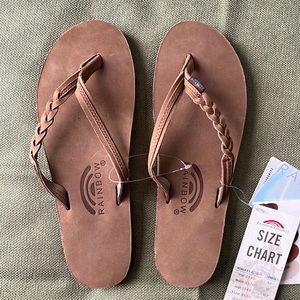 NWT Rainbow leather sandals